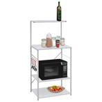 vidaXL Magnetronkast 60x39,6x123 cm bewerkt hout wit, Huis en Inrichting, Verzenden, Nieuw