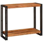 vidaXL Wandtafel met plank Bruin 90 x 33 x 75 cm Massief, Verzenden, Nieuw, Overige houtsoorten, 75 cm of meer