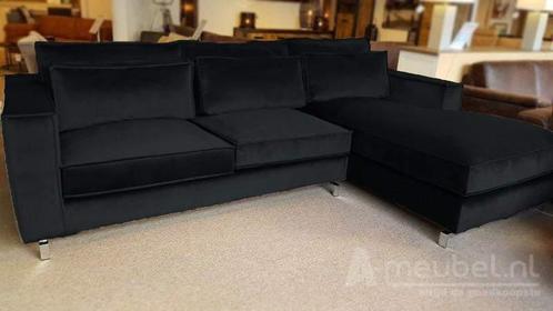Loungebank Indijk - loungebanken - Zwart, Huis en Inrichting, Banken | Sofa's en Chaises Longues, Nieuw, Stof