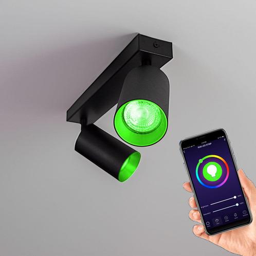 Bundelpakket Opbouw plafond spot dubbel Zwart/goud Incl., Huis en Inrichting, Lampen | Spots, Ophalen of Verzenden