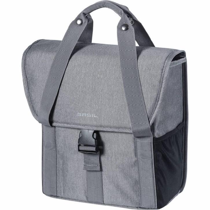Basil tas Go grey melee, Fietsen en Brommers, Fietsaccessoires | Fietstassen, Nieuw, Verzenden
