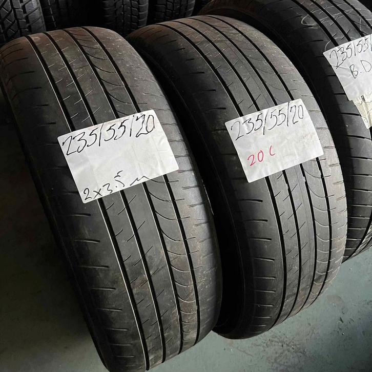 2 x Bridgestone Dueler HL 235-55-20 Zomerbanden 3,5mm, Auto-onderdelen, Banden en Velgen, 20 inch, Zomerbanden, 235 mm, Personenwagen