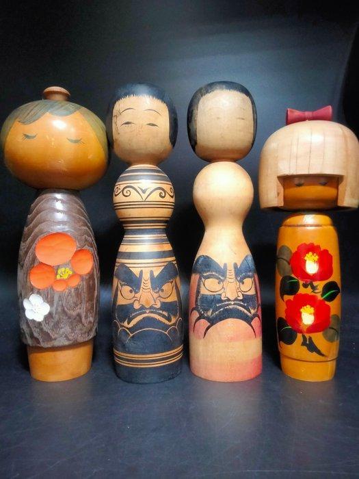 Beeldje, Zeven verouderde kokeshi creatieve stijl, Antiek en Kunst, Curiosa en Brocante