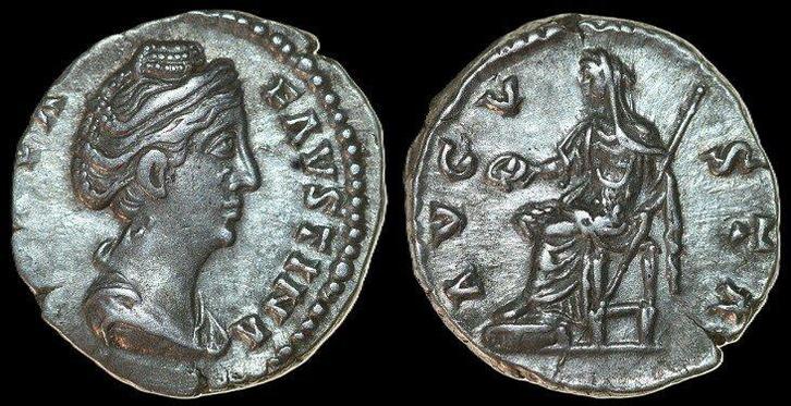 Diva Faustina Senior died Ad 140/1 Ar Denarius 18mm, 2 89..., Postzegels en Munten, Munten | Europa | Niet-Euromunten, Verzenden