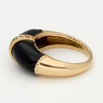 Ring - 18 karaat Geel goud Diamant (Natuurlijk) - Emaille, Nieuw