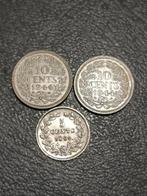 Nederland. 5, 10 Cents Lot 3 coins (Zonder minimumprijs)