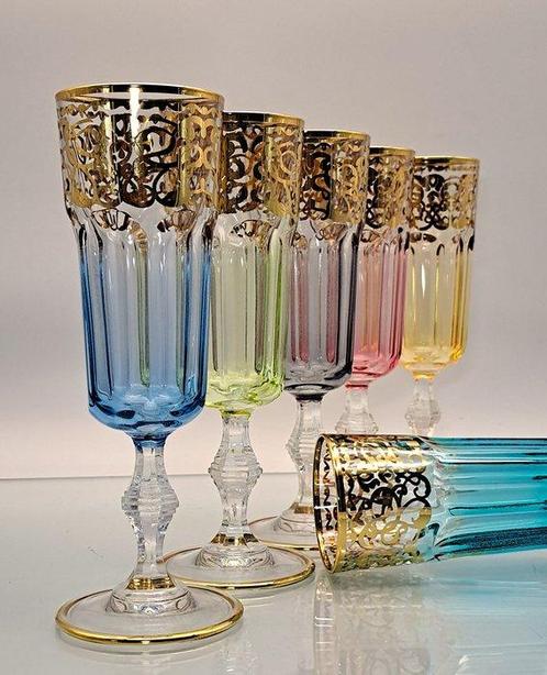 Artemisia - Champagne fluitje (6) - Monet - Kristal, Antiek en Kunst, Antiek | Meubels | Tafels