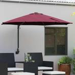 vidaXL Tuinparasol Rood en Zwart 248 x 248 x 148 cm, Tuin en Terras, Verzenden, Nieuw, 2 tot 3 meter