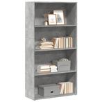 vidaXL Boekenkast 80x30x152 cm bewerkt hout betongrijs, Huis en Inrichting, Kasten | Boekenkasten, Minder dan 50 cm, Verzenden