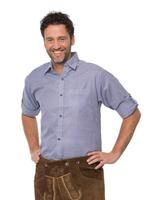 Trachten Blouse Oktoberfest Blauw, Kleding | Heren, Carnavalskleding en Feestkleding, Ophalen of Verzenden, Nieuw