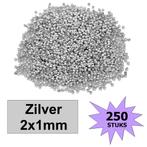 Fako Bijoux® - Knijpkralen - Crimp Beads - Metaal - 2x1mm -, Hobby en Vrije tijd, Kralen en Sieraden maken, Verzenden, Nieuw
