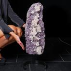Exclusieve kwaliteit - Calcietkristallen op Amethist Druzy