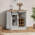 vidaXL Dressoir HALDEN met schuifdeur 80x40x80 cm massief, Huis en Inrichting, Verzenden, Nieuw, 50 tot 100 cm, Grenenhout