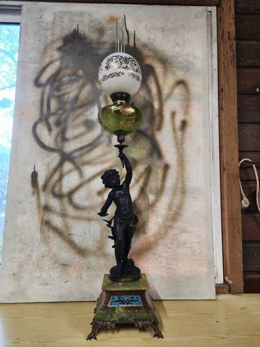 Ernest-Justin Ferrand (1846-1932) - Olielamp - Brons,, Antiek en Kunst, Antiek | Overige Antiek