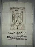 Araldica - FERDINANDE ETRVRIAE PRINCEPS XVII secolo che