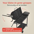 2dekans | KitchenBrothers 2-in-1 Houtskool BBQ XL met, Tuin en Terras, Houtskoolbarbecues, Ophalen of Verzenden, Zo goed als nieuw