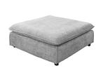 Grote kruk HEAVEN 100cm grijs Boucle gestoffeerde kruk, Huis en Inrichting, Banken | Voetenbanken en Poefen, Ophalen of Verzenden