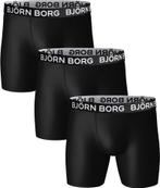 Bjorn Borg Performance Boxers 3-Pack Zwart maat XL Heren, Kleding | Heren, Ondergoed, Verzenden, Zwart, Bjorn Borg, Boxer