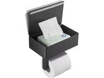 WC Rolhouder - Toiletrolhouder - Zwart - RVS - Zonder boren, Huis en Inrichting, Woonaccessoires | Overige, Verzenden, Nieuw