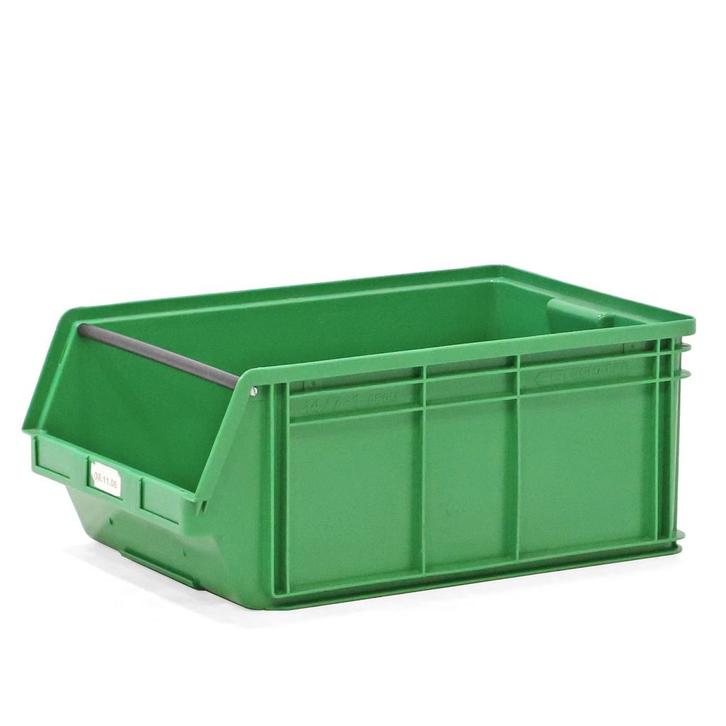 Gebruikte Magazijnbak kunststof met grijpopening stapelbaar, Zakelijke goederen, Kantoor en Winkelinrichting | Magazijn, Stelling en Opslag