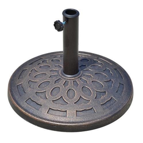 TRUUSK Parasolvoet Parasolvoet 14kg Rond 38/48mm Hars Brons, Tuin en Terras, Parasols, Nieuw, Verzenden