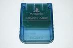 Sony PS1 1MB Memory Card Transparant Blauw (PS1 Accessoires), Ophalen of Verzenden, Zo goed als nieuw