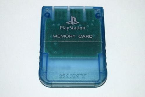 Sony PS1 1MB Memory Card Transparant Blauw (PS1 Accessoires), Spelcomputers en Games, Spelcomputers | Sony PlayStation 1, Zo goed als nieuw