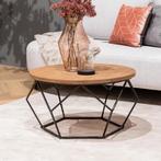 Salontafel Geometric - 70 cm - Licht massief eiken | Zwart