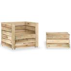 vidaXL 2-delige Loungeset pallet geïmpregneerd grenenhout, Tuin en Terras, Tuinsets en Loungesets, Verzenden, Nieuw, Loungeset