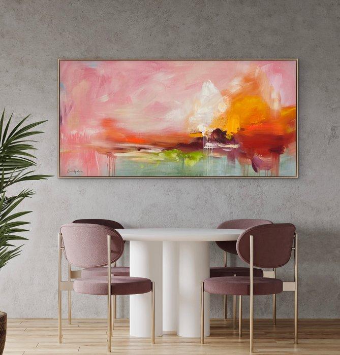 Ellis Hollering - Blushing Skies I - XXL, Antiek en Kunst, Kunst | Schilderijen | Modern