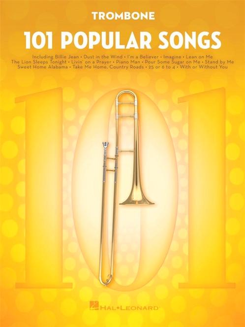 101 POPULAR SONGS - TROMBONE, Muziek en Instrumenten, Bladmuziek, Trombone, Nieuw, Ophalen of Verzenden