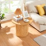 Bijzettafel Ledepid ronde tafelblad naturel 45x60 cm [en.cas, Verzenden, Nieuw