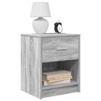 vidaXL Nachtkastje met lade 40x34x50 cm grijs sonoma, Verzenden, Nieuw, Hout