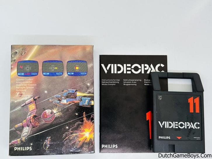 Philips VideoPac - NR 11 - Cosmic Conflict - Cardboard Box, Spelcomputers en Games, Games | Overige, Gebruikt, Verzenden