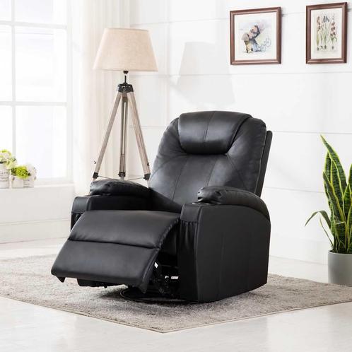vidaXL Massagestoel schommelend kunstleer zwart, Sport en Fitness, Massageproducten, Nieuw, Verzenden