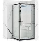 REA Moderne douchecabine - mat zwart - schuifdeur - 90x90..., Ophalen of Verzenden, Nieuw
