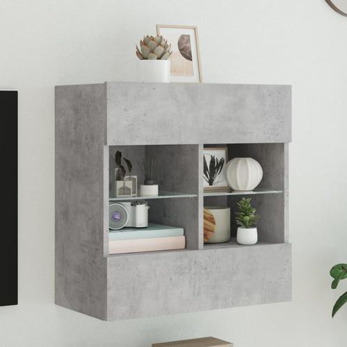 vidaXL Tv-wandmeubel met LED-verlichting 58,5x30x60,5 cm, Huis en Inrichting, Kasten | Televisiemeubels, Nieuw, Overige houtsoorten