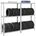 vidaXL 2-laags bandenrekken 2st 110x40x180cm staal&bewerkt, Verzenden, Nieuw