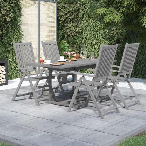 vidaXL 5-delige Eethoek massief acaciahout, Tuin en Terras, Tuinsets en Loungesets, Nieuw, 4 zitplaatsen, Hardhout, Verzenden