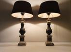Twee vintage lampen - Tafellamp - Metaal - nikkel, Antiek en Kunst