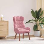 vidaXL Relaxstoel fluweel roze, Huis en Inrichting, Fauteuils, Verzenden, Nieuw