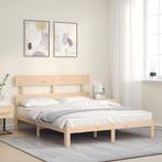 vidaXL Bedframe zonder matras massief grenenhout 160x200 cm, Bruin, Verzenden, 200 cm, 160 cm