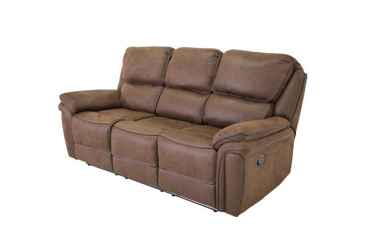 3-Zits Relaxbank - River - Bruin - Microvezel - Jörn, Huis en Inrichting, Banken | Bankstellen, Verzenden