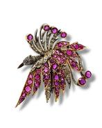 Broche - 18 karaat Geel goud, 18 karaats goud & 1,0 ct, Sieraden, Tassen en Uiterlijk, Antieke sieraden