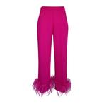 Nenette • fuchsia pantalon met veren • XS (IT40), Kleding | Dames, Nieuw, Nenette, Maat 34 (XS) of kleiner, Roze