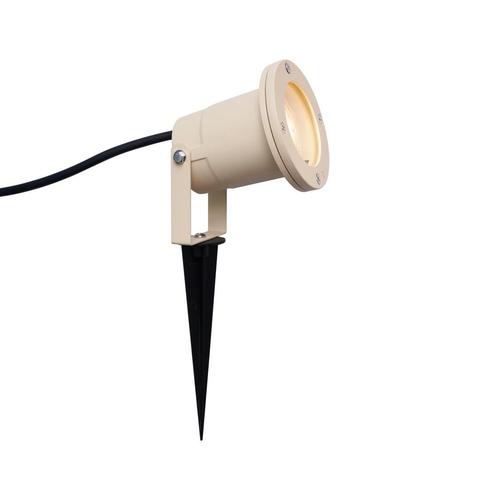 Prikspot beige GU10 50mm verstelbaar IP65 incl. snoer en, Tuin en Terras, Buitenverlichting, Nieuw, Minder dan 50 watt