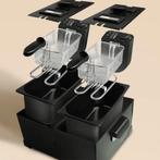 Dubbele frituurpan - 2x3L - 1800W - Zwart - Aigostar, Verzenden, Zo goed als nieuw