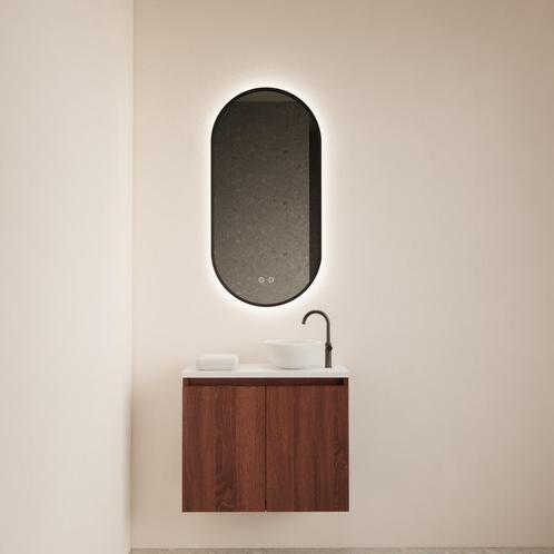 Fonteinmeubel BWS Meadow 60x50 cm Choco Eiken Incl. Topplaat, Doe-het-zelf en Verbouw, Sanitair, Bad, Nieuw, Ophalen of Verzenden