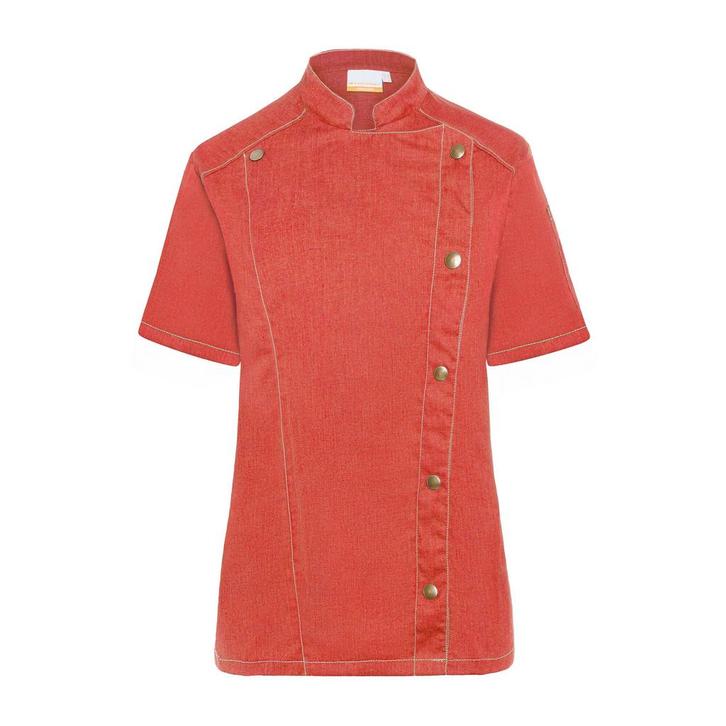 GGM Gastro | KARLOWSKY | Korte Mouw Dames Koksjas Jeans |, Huis en Inrichting, Keuken | Textiel, Rood, Nieuw, Overige typen, Verzenden