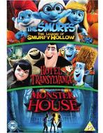 Hotel Transylvania/Monster House/The Smurfs: The Legend, Cd's en Dvd's, Dvd's | Overige Dvd's, Zo goed als nieuw, Verzenden